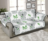 Hand drawn Koala leaves pattern Sofa Cover Protector