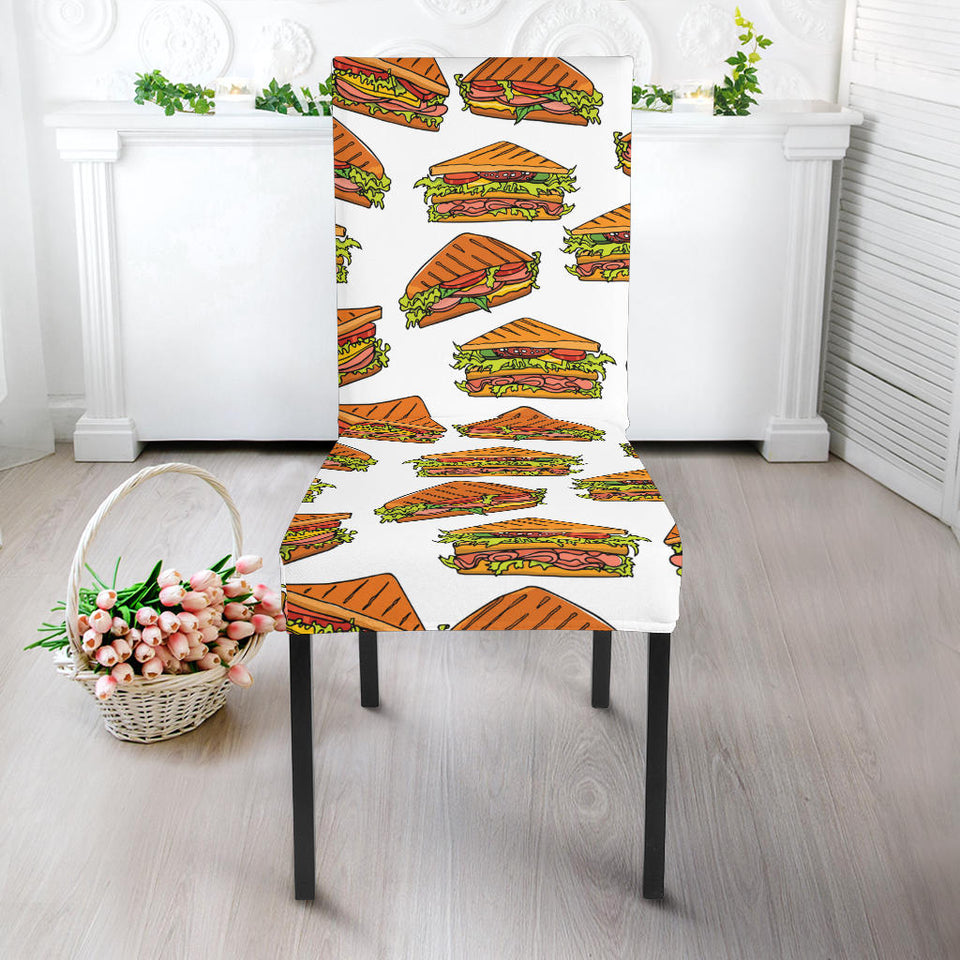 Sandwich Pattern Print Design 02 Dining Chair Slipcover