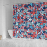 Hand Drawn Colorful Starfish Shower Curtain Fulfilled In US