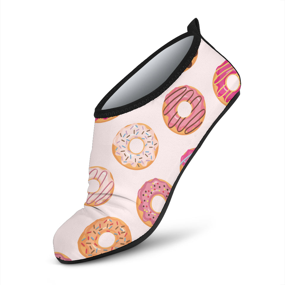 Colorful Donut Pattern Aqua Shoes