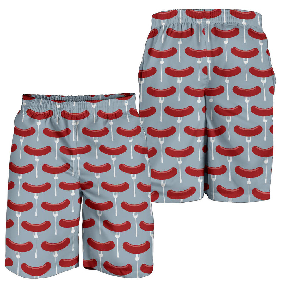 Sausage Pattern Print Design 02 Men Shorts