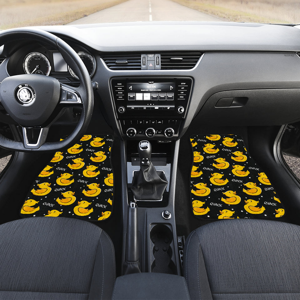 Duck Toy Pattern Print Design 05 Front and Back Car Mats