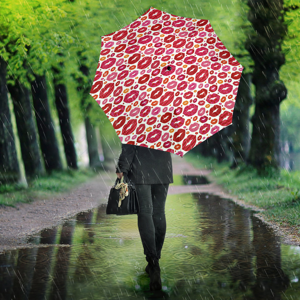 Lips Pattern Print Design 01 Umbrella