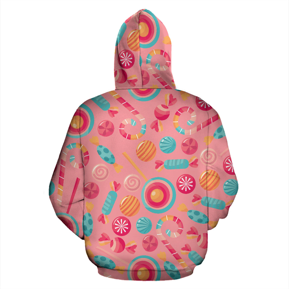 Colorful Candy Pattern Zip Up Hoodie