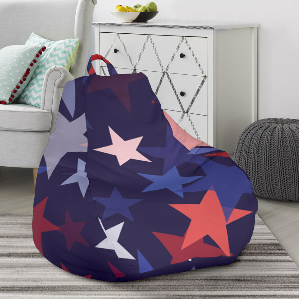 Red Blue Star Pattern Bean Bag Cover