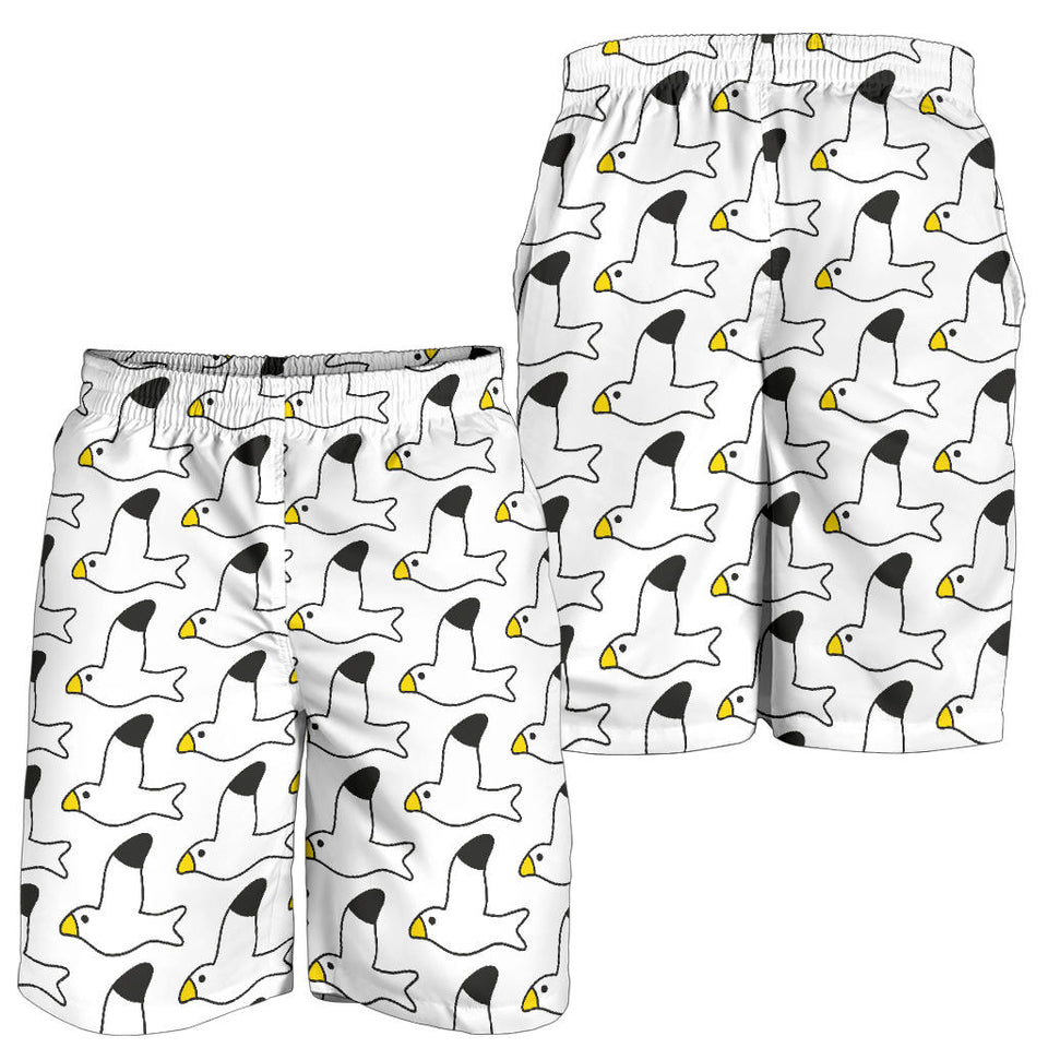 Seagull Pattern Print Design 05 Men Shorts