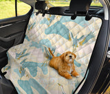 Bonsai Bamboo Stork Japanese Pattern Cream Theme Dog Car Seat Covers