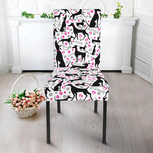 Greyhound Pattern Print Design 02 Dining Chair Slipcover