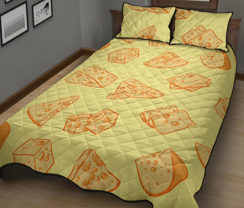 Cheese design pattern Quilt Bed Set