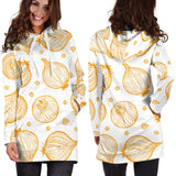 Hand Drawn Onion Pattern Women'S Hoodie Dress