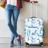 Watercolor Dolphin Pattern Cabin Suitcases Luggages