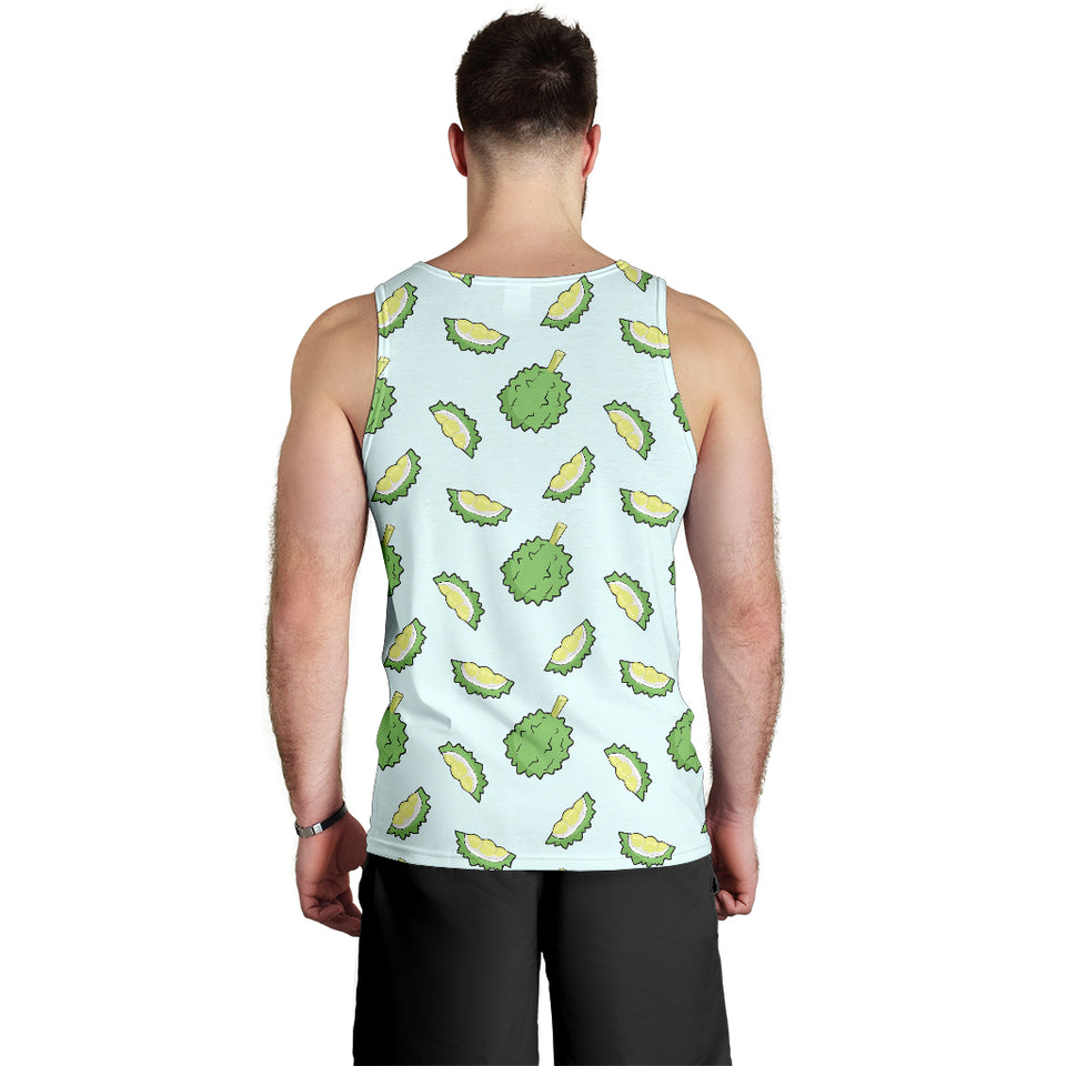 Durian pattern blue background Men Tank Top