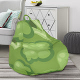 Broccoli Pattern Green Background Bean Bag Cover