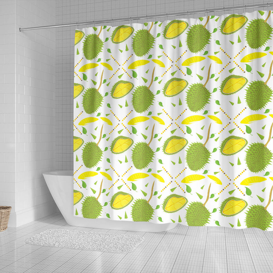Durian Pattern Background Shower Curtain Fulfilled In US