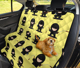 Cute Ninja Yellow Background Dog Car Seat Covers