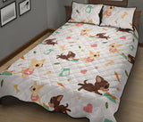Cute Chihuahua puppie pattern Quilt Bed Set