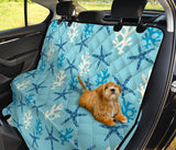 Blue Starfish Coral Reef Pattern Dog Car Seat Covers