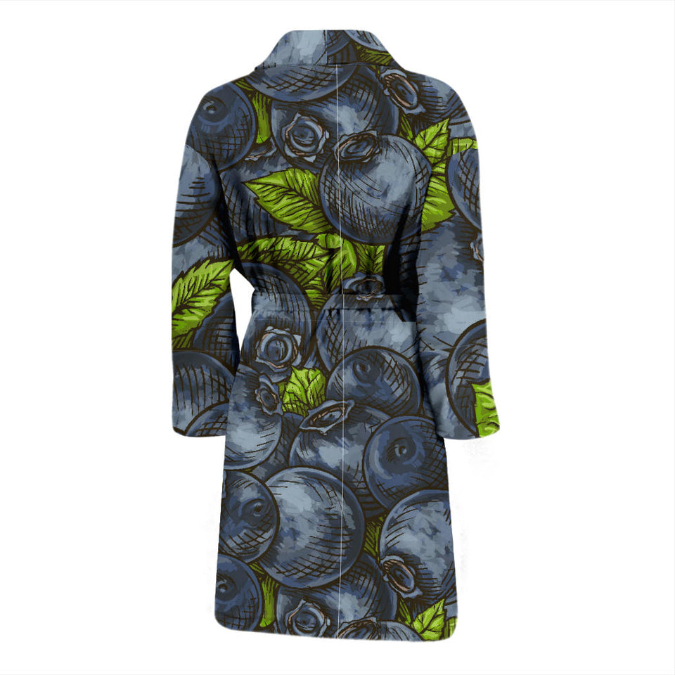 Blueberry Pattern Men'S Bathrobe
