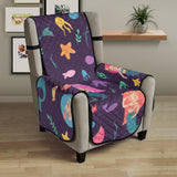 beautiful mermaid Fish jellyfish algae other marine world Chair Cover Protector