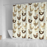 Cute Rooster Chicken Cock Shower Curtain Fulfilled In US