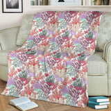 Coral Reef Pattern Print Design 03 Premium Blanket