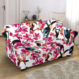 Toucan Flower Design Pattern Loveseat Couch Slipcover