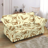 Windmill Wheat Pattern Loveseat Couch Slipcover