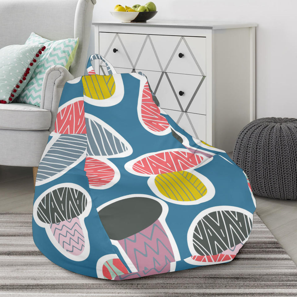 Colorful Mushroom Design Pattern Bean Bag Cover