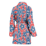 Eiffel Tower Pattern Print Design 02 Women's Bathrobe