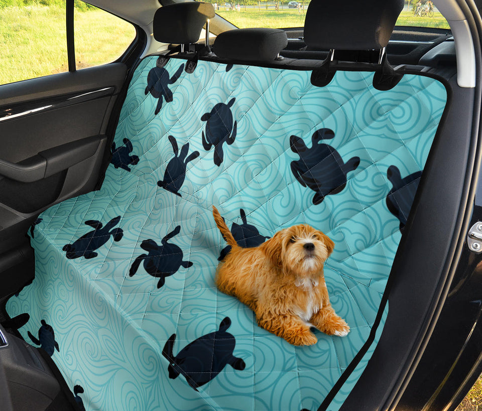 Sea Turtle With Blue Ocean Backgroud Dog Car Seat Covers