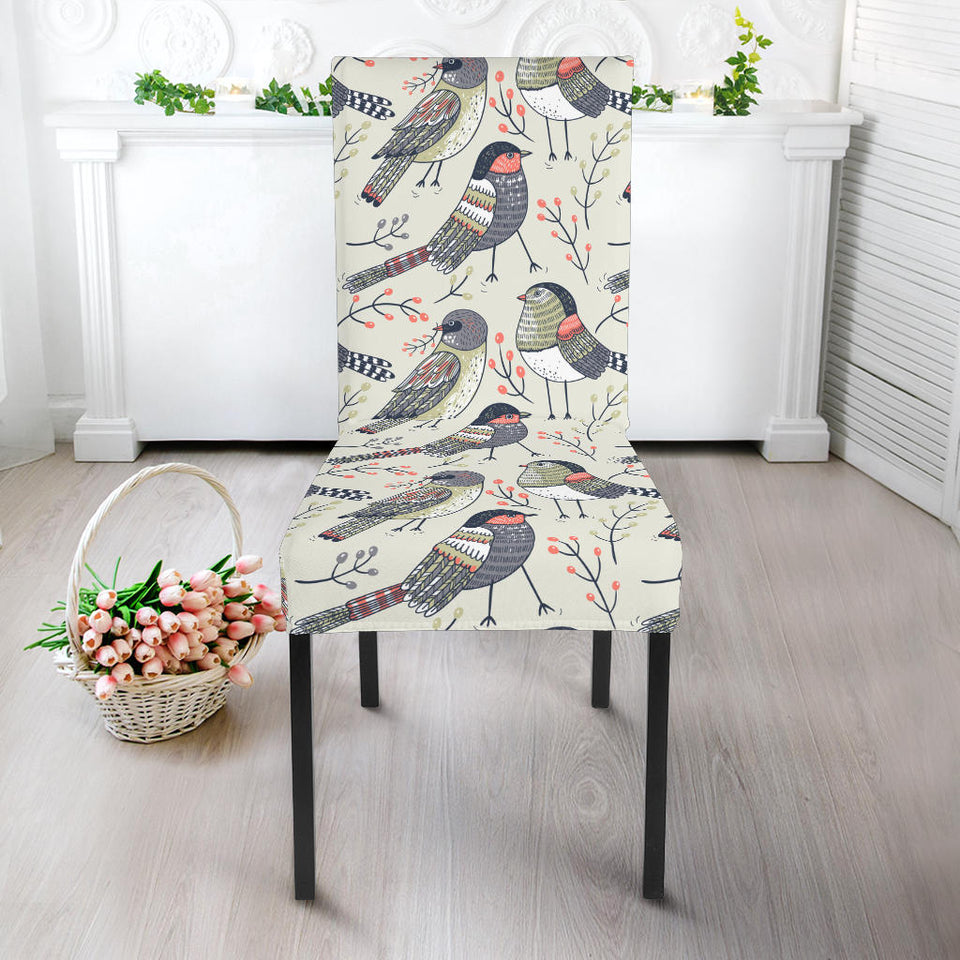 Pigeon Pattern Print Design 04 Dining Chair Slipcover