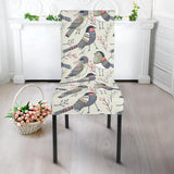 Pigeon Pattern Print Design 04 Dining Chair Slipcover