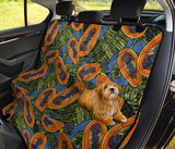 Colorful Papaya Tropical Leaves Dog Car Seat Covers