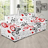 Bicycle Pattern Print Design 04 Sofa Slipcover