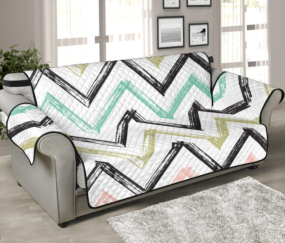 zigzag  chevron paint pattern Sofa Cover Protector