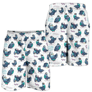 Pigeon Pattern Print Design 02 Men Shorts