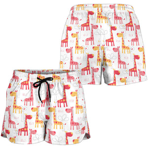Giraffe Pattern Print Design 03 Women Shorts