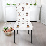 Greyhound Pattern Print Design 05 Dining Chair Slipcover