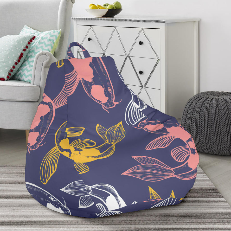 Koi Fish Carp Fish Pattern Bean Bag Cover