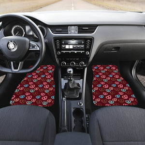 Pretzels Pattern Print Design 05 Front Car Mats