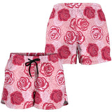 Rose Pattern Print Design 02 Women Shorts