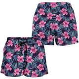 Hibiscus Pattern Print Design 05 Women Shorts