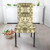 Light Green Camo Camouflage Pattern Dining Chair Slipcover