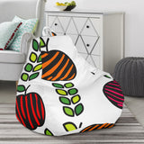 Colorful Apples Leave Zebra Stripe Bean Bag Cover