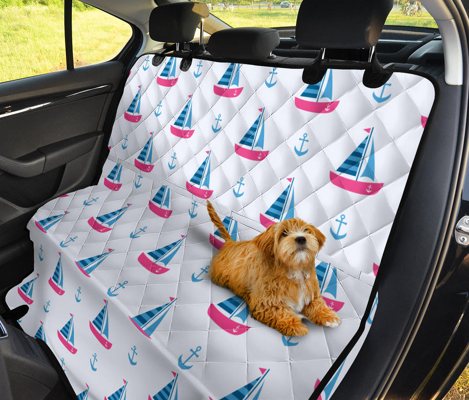 Sailboat Anchor Pattern Dog Car Seat Covers