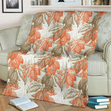 Cocoa Beans Cocoa Tree Pattern Premium Blanket