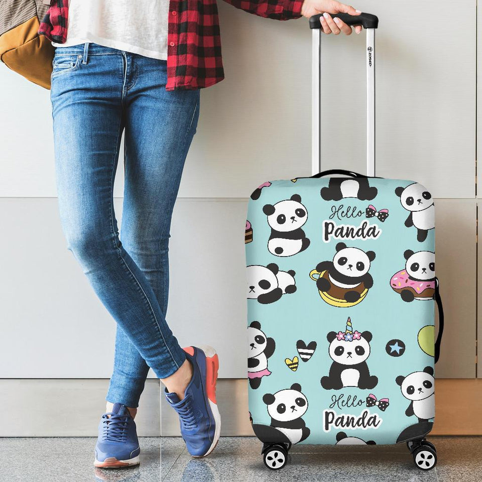Cute Baby Panda Pattern Cabin Suitcases Luggages