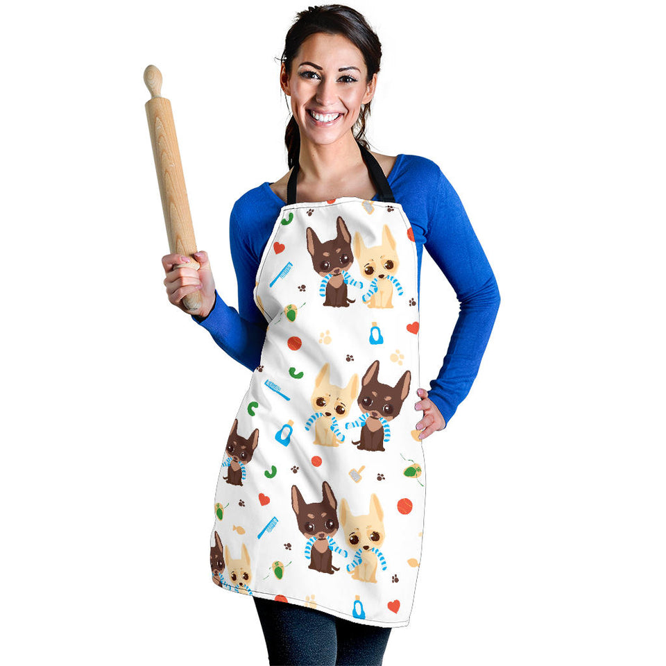 Cute Chihuahua Dog Pattern Adjustable Apron