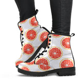 Grapefruit Pattern Leather Boots