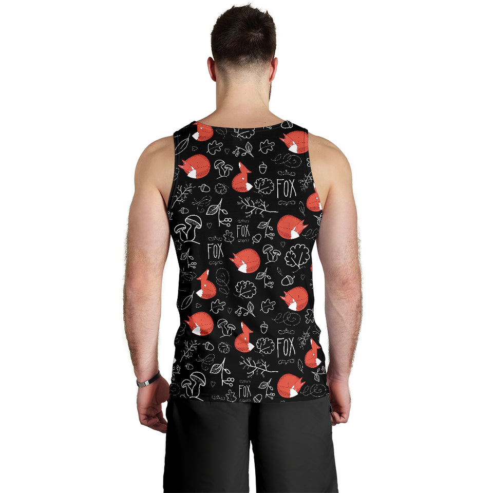 fox sleeping fox pattern Men Tank Top